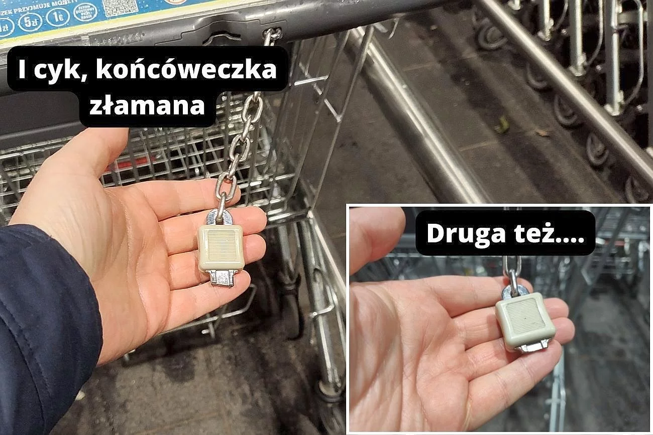 Nowy sposób "wózkowych" pod marketami na uszczknięcie "złotóweczki" Nowy sposób "wózkowych" pod marketami na uszczknięcie "złotóweczki"