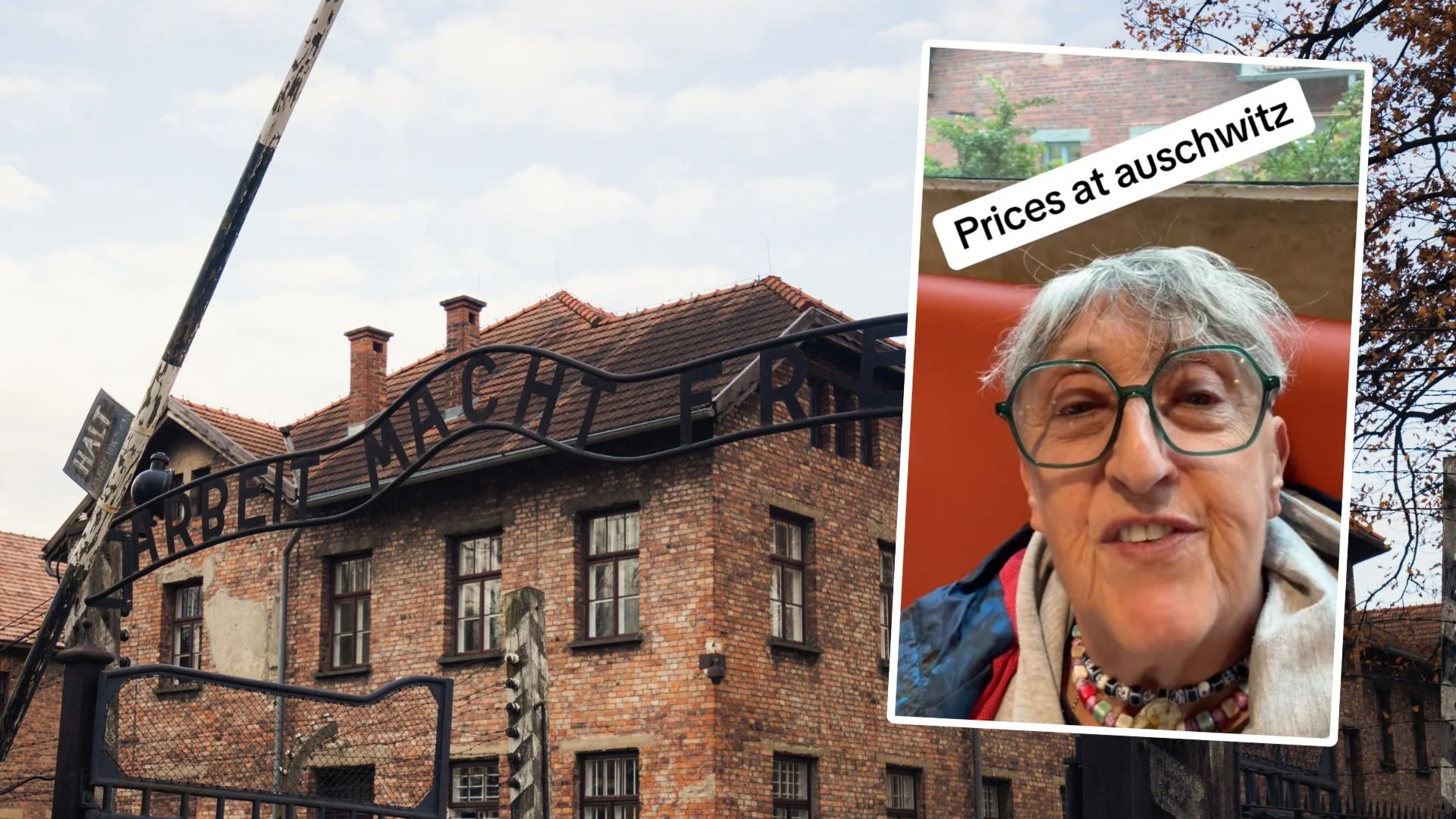 Brama w Auschwitz, kobieta.