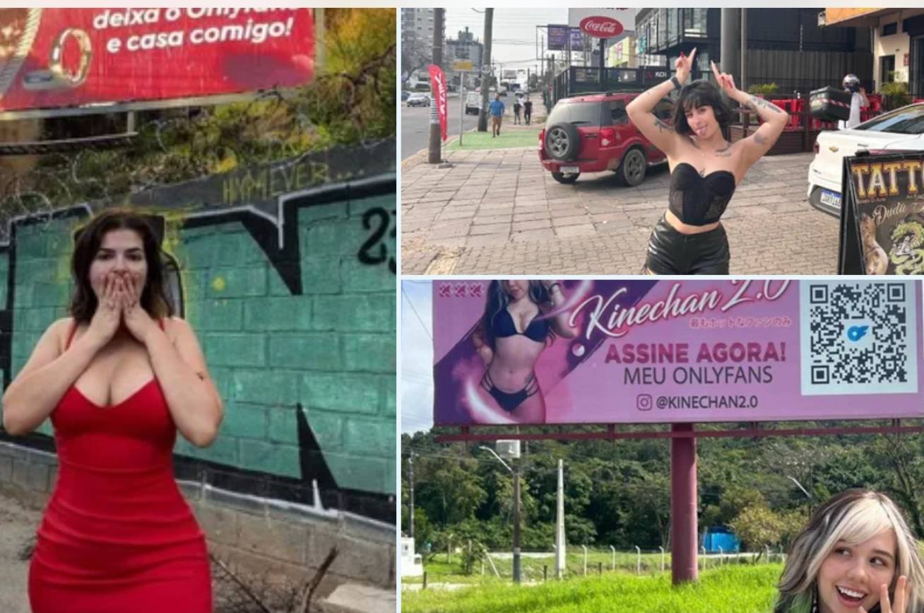 Kobiety reklamują swoje konta na OnlyFans.