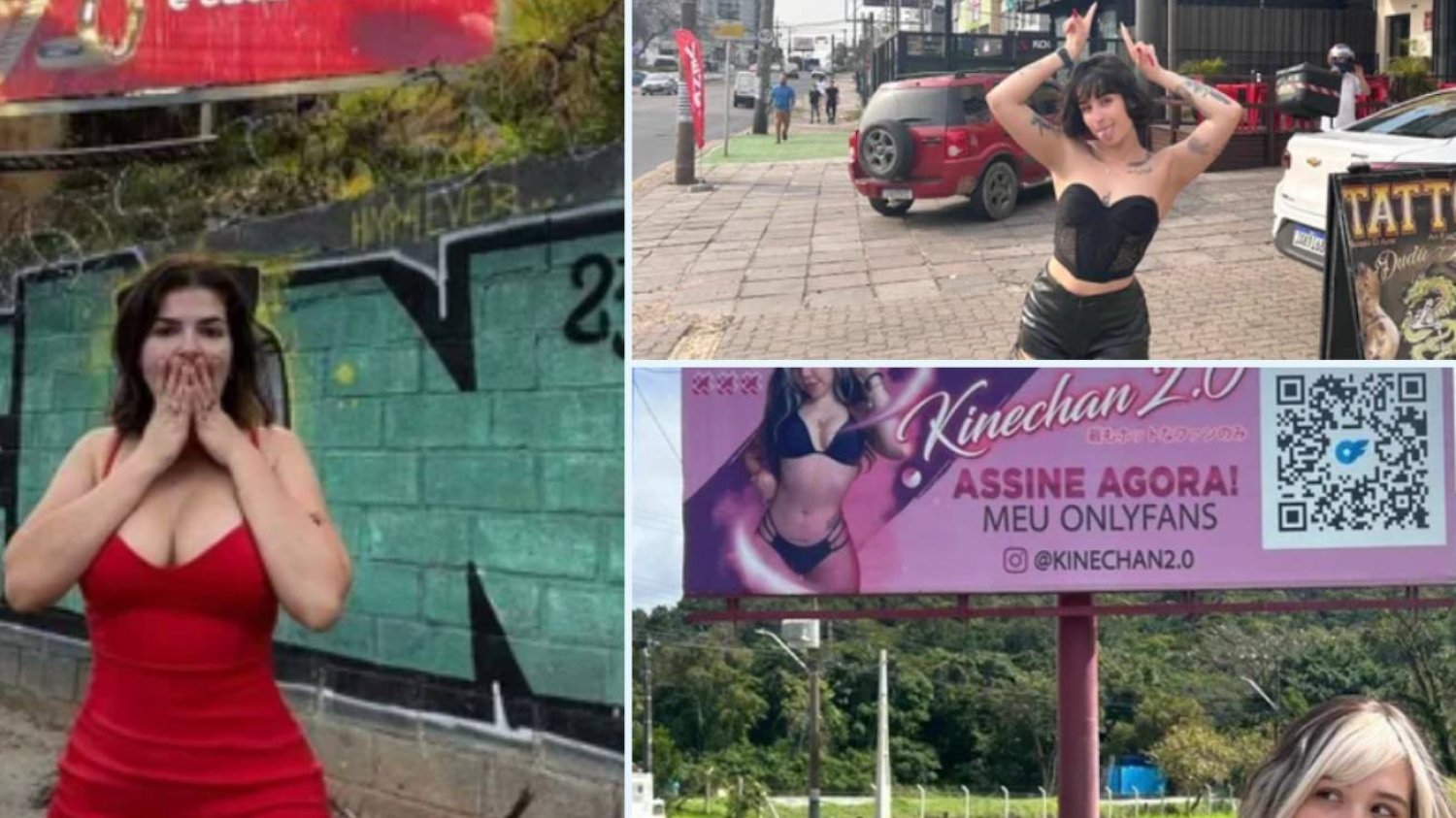 Kobiety reklamują swoje konta na OnlyFans.
