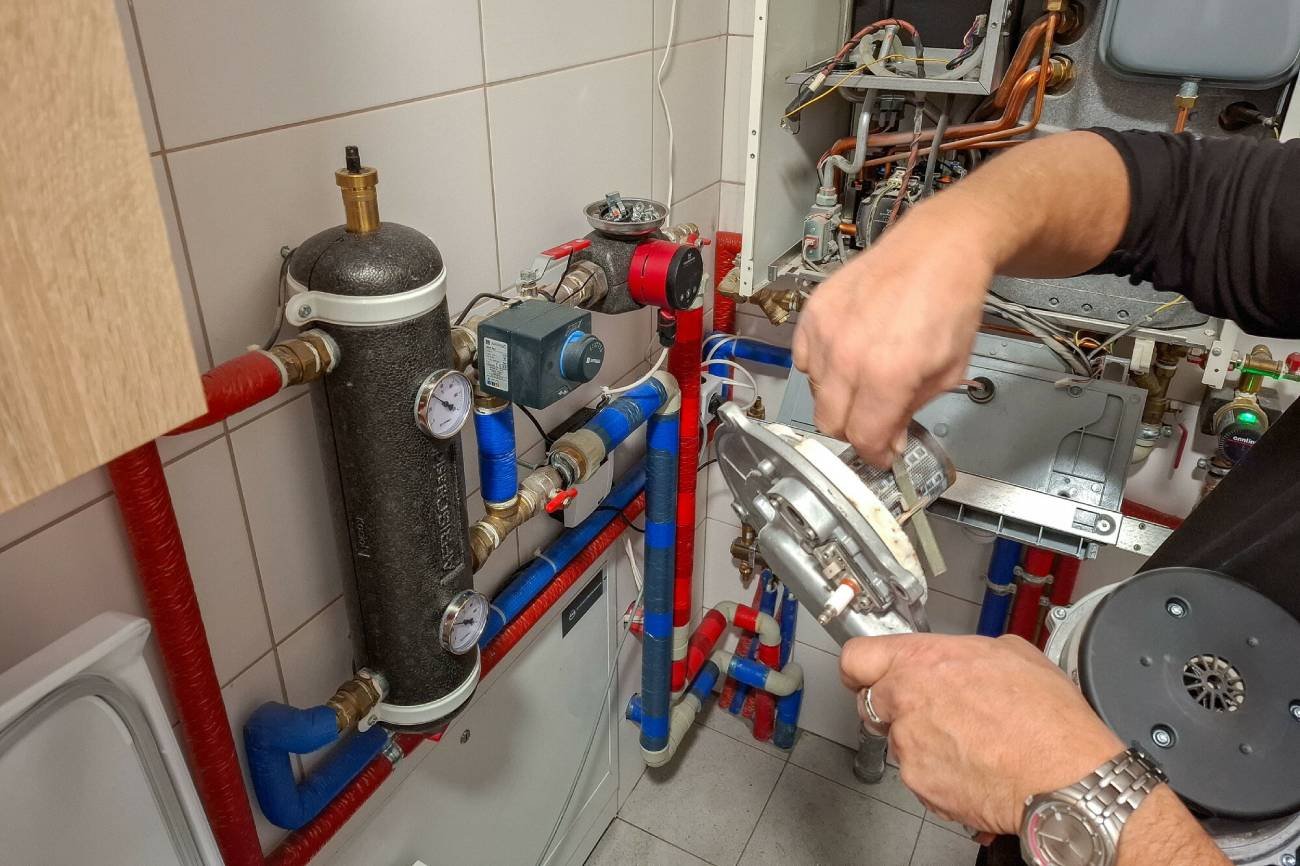 Serwis kotła gazowego.