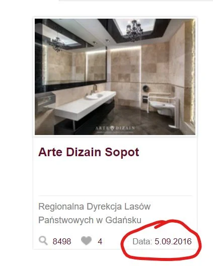 Eleganckie łazienki w Regionalnej Dyrekcji Lasów Państwowych w Gdańsku