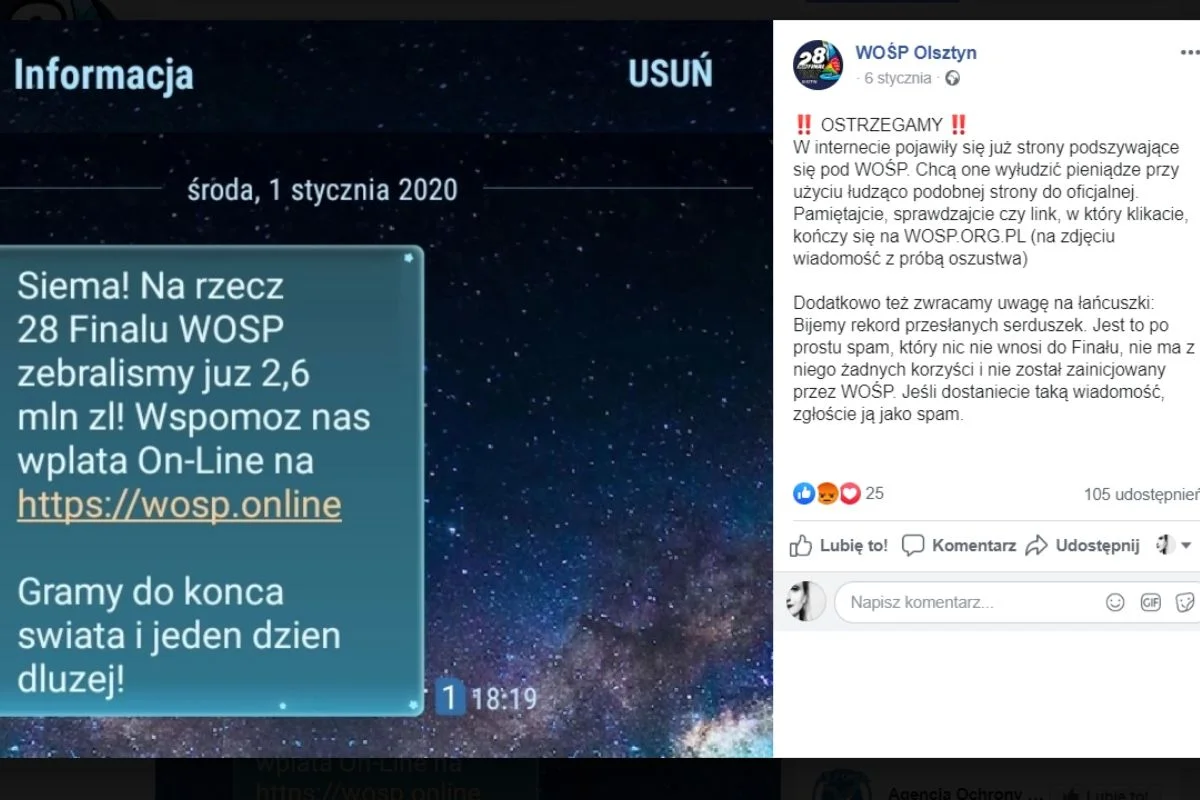 Oszustwo na WOŚP