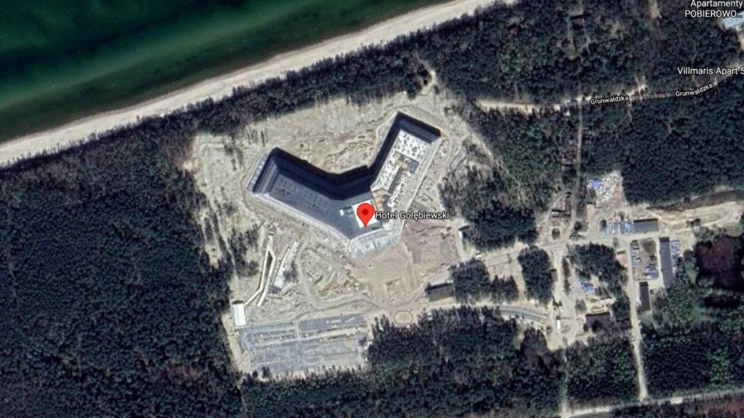 Hotel Gołębiewski Pobierowo z lotu ptaka