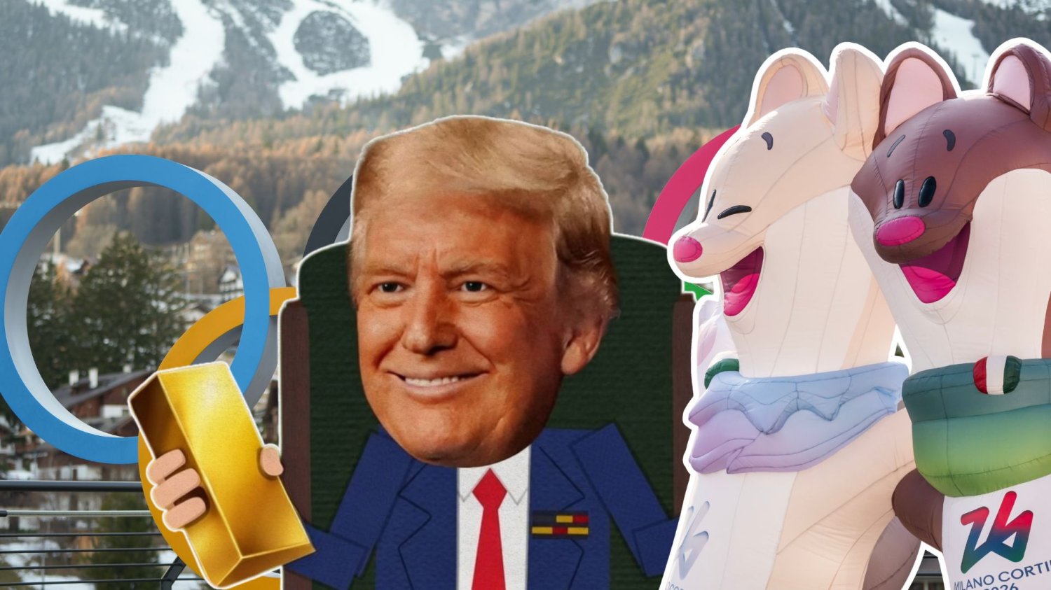 Nasi wrócą z igrzysk z "cięższymi" medalami. Sportowcy mogą podziękować Trumpowi Donald Trump i maskotki Zimowych Igrzysk Olimpijskich 2026. Kurs złota wpłynął na ceny medali.