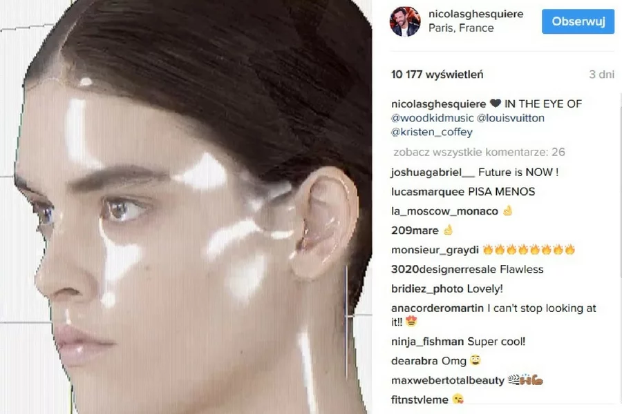 Kadr z klipu promującego jesienno-zimową kolekcję Louis Vuitton.