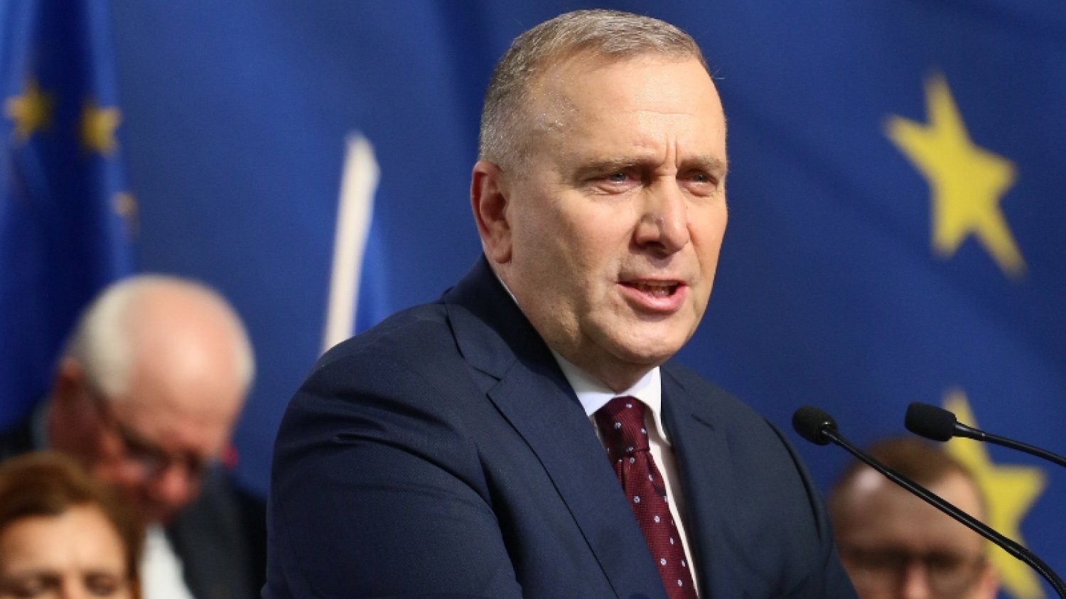Grzegorz Schetyna, lider Platformy Obywatelskiej, podczas konwencji swojej partii.