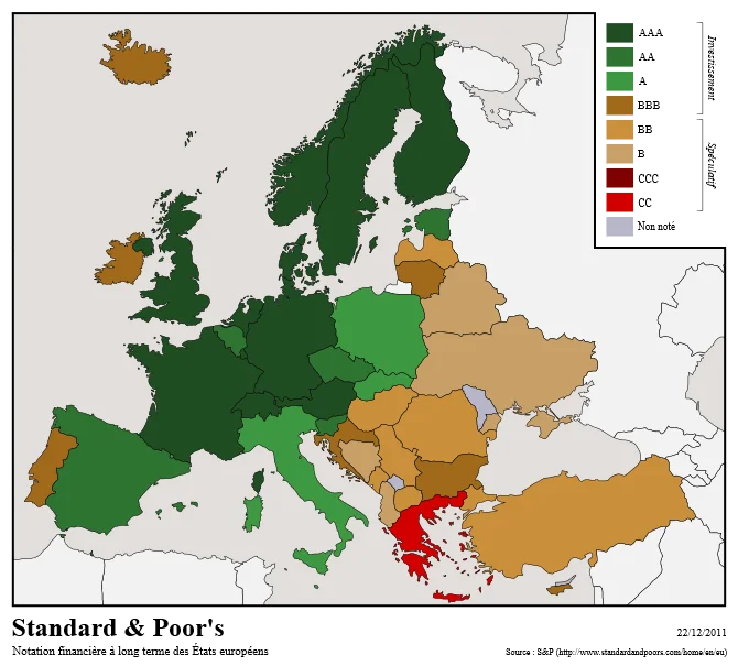 Ocena wiarygodności kredytowej państw - grudzień 2011