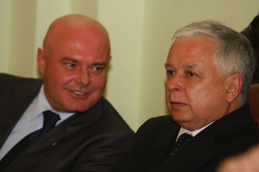 Odchodzący prezydent Nowego Sącza Ryszard Nowak z Lechem Kaczyńskim, posłem z nowosądecczyzny w latach 1999-2002.