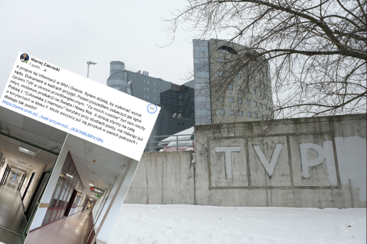 Puste korytarze w TVP przed zmianami