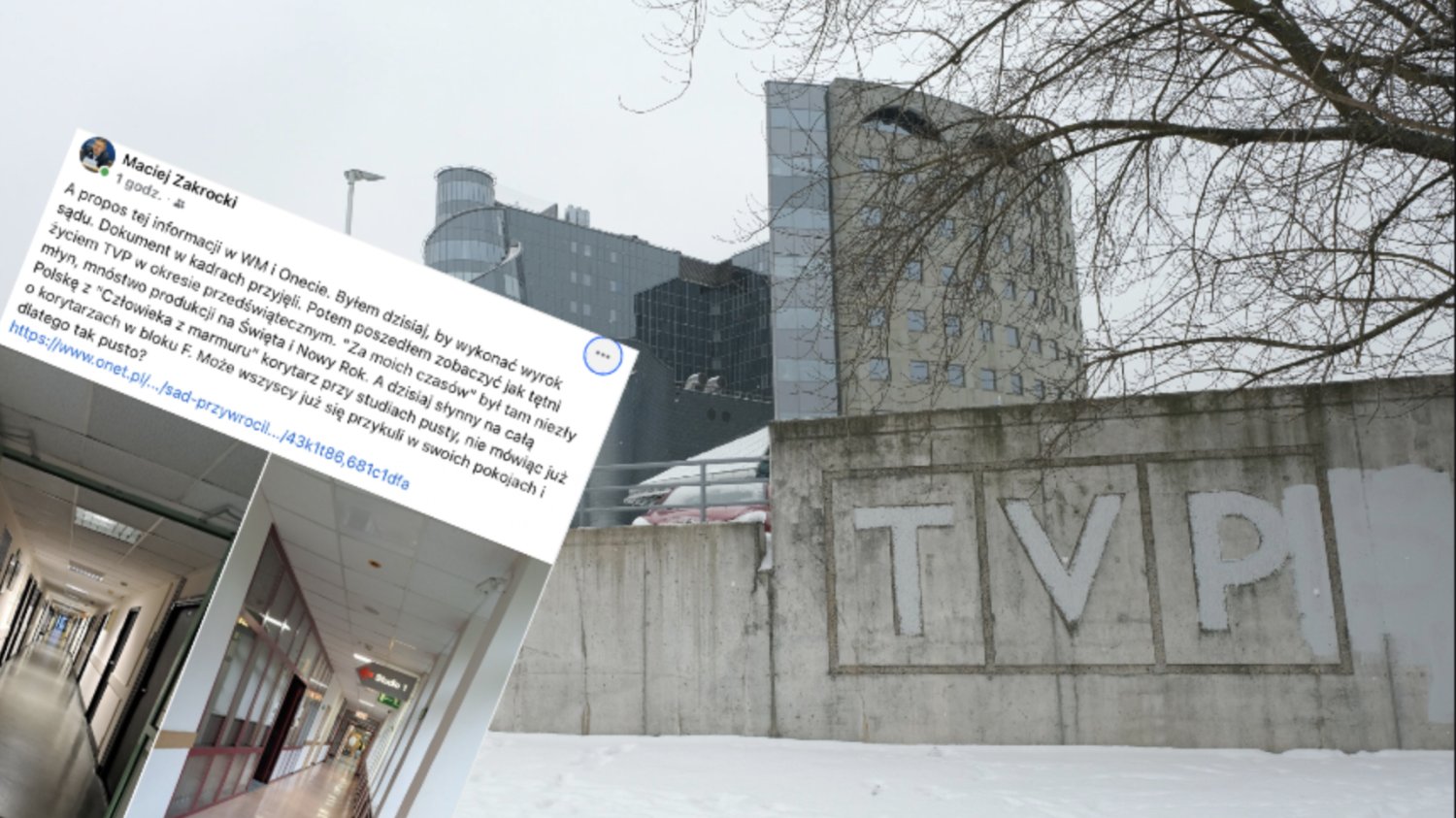 Puste korytarze w TVP przed zmianami