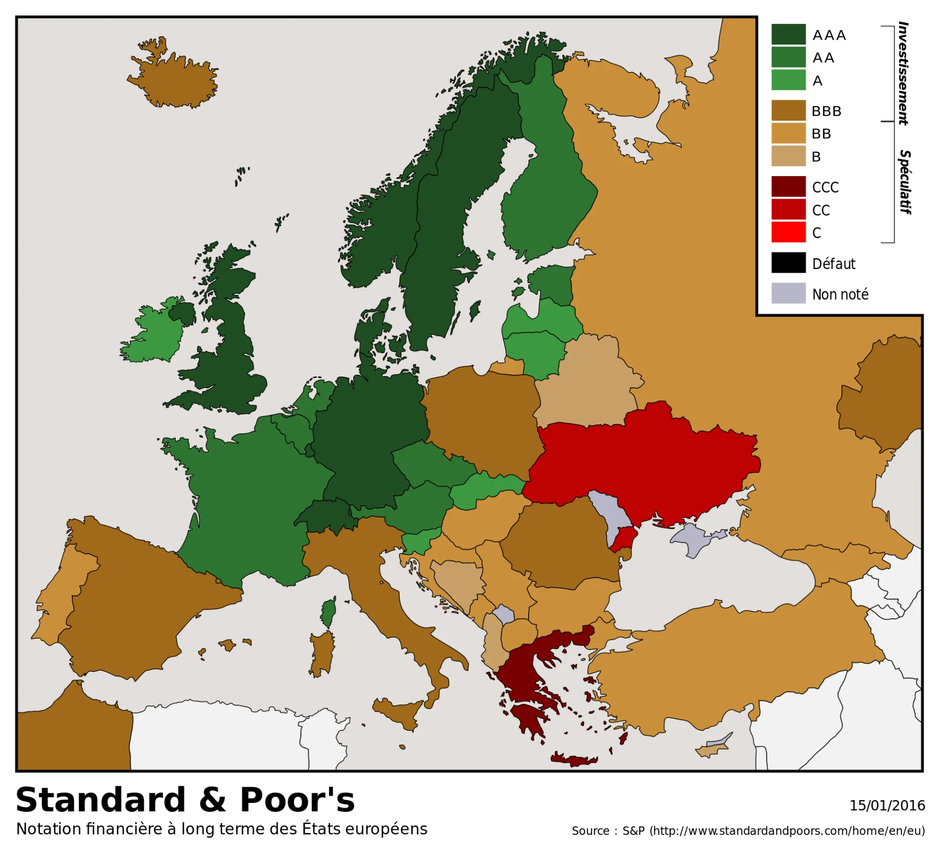 Ocena wiarygodności kredytowej państw - styczeń 2016