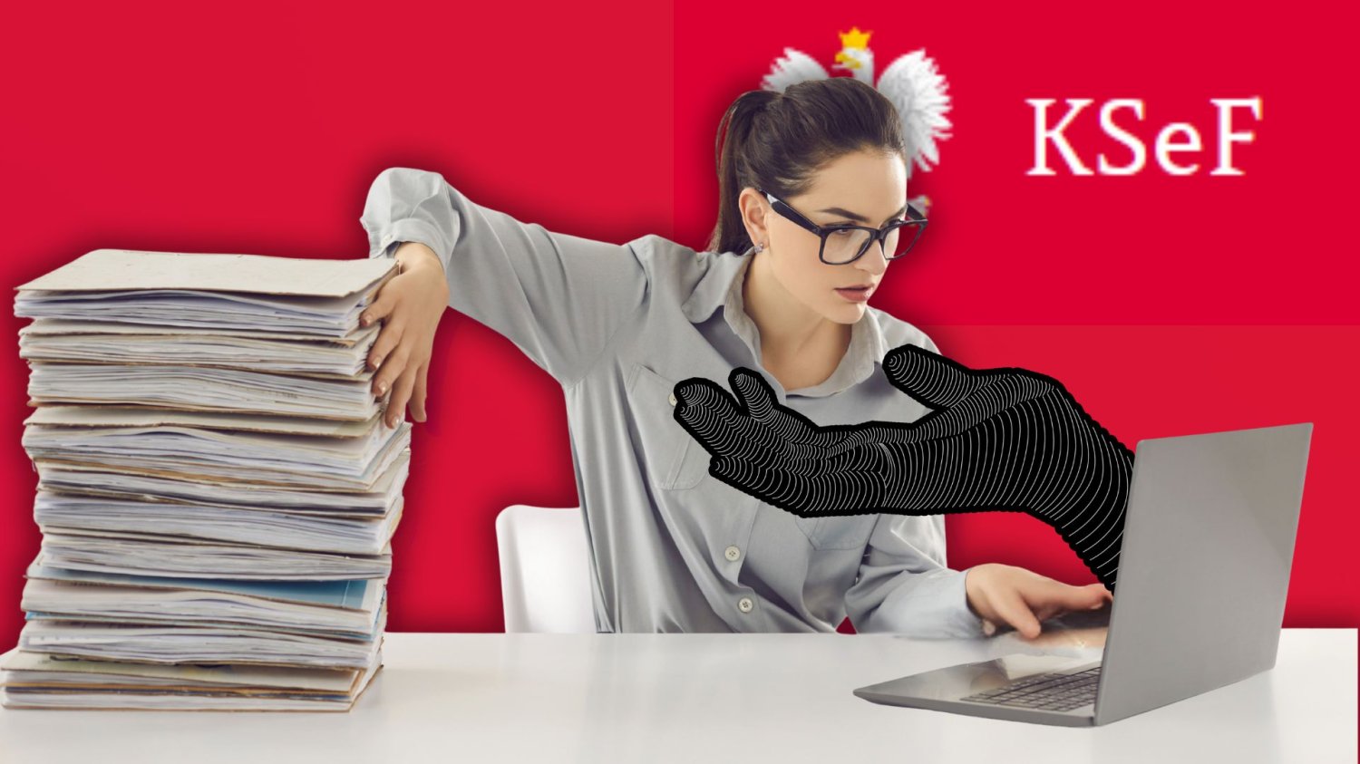 Kobieta blokuje faktury przed ręką KSeF. Eksperci sprawdzili obawy Polaków wobec nowego systemu.