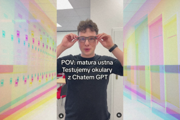 "Okulary z ChatemGPT totalnie hakują szkołę" – napisał na swoim profilu na Instagramie Nataniel Brożnowicz, współtwórca startupu Maturalni.com.