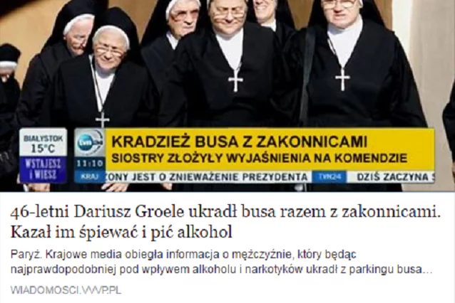 Taki oto "news" można wygenerować na specjalnej stronie. Wszystko w ramach żartu, ale są na Facebooku osoby, które biorą takie wiadomości na poważnie.