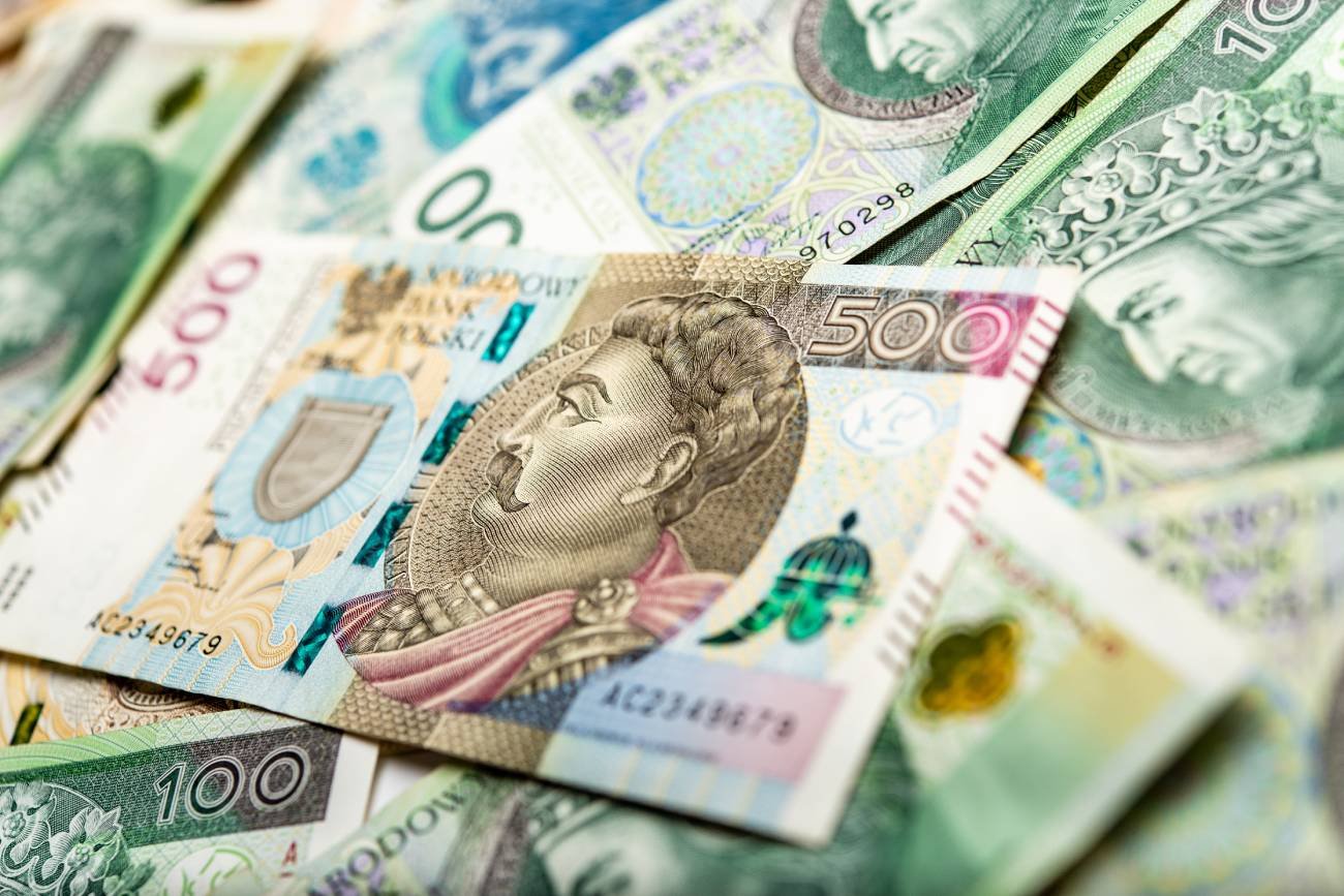 Polskie banknoty 500 zł i 100 zł