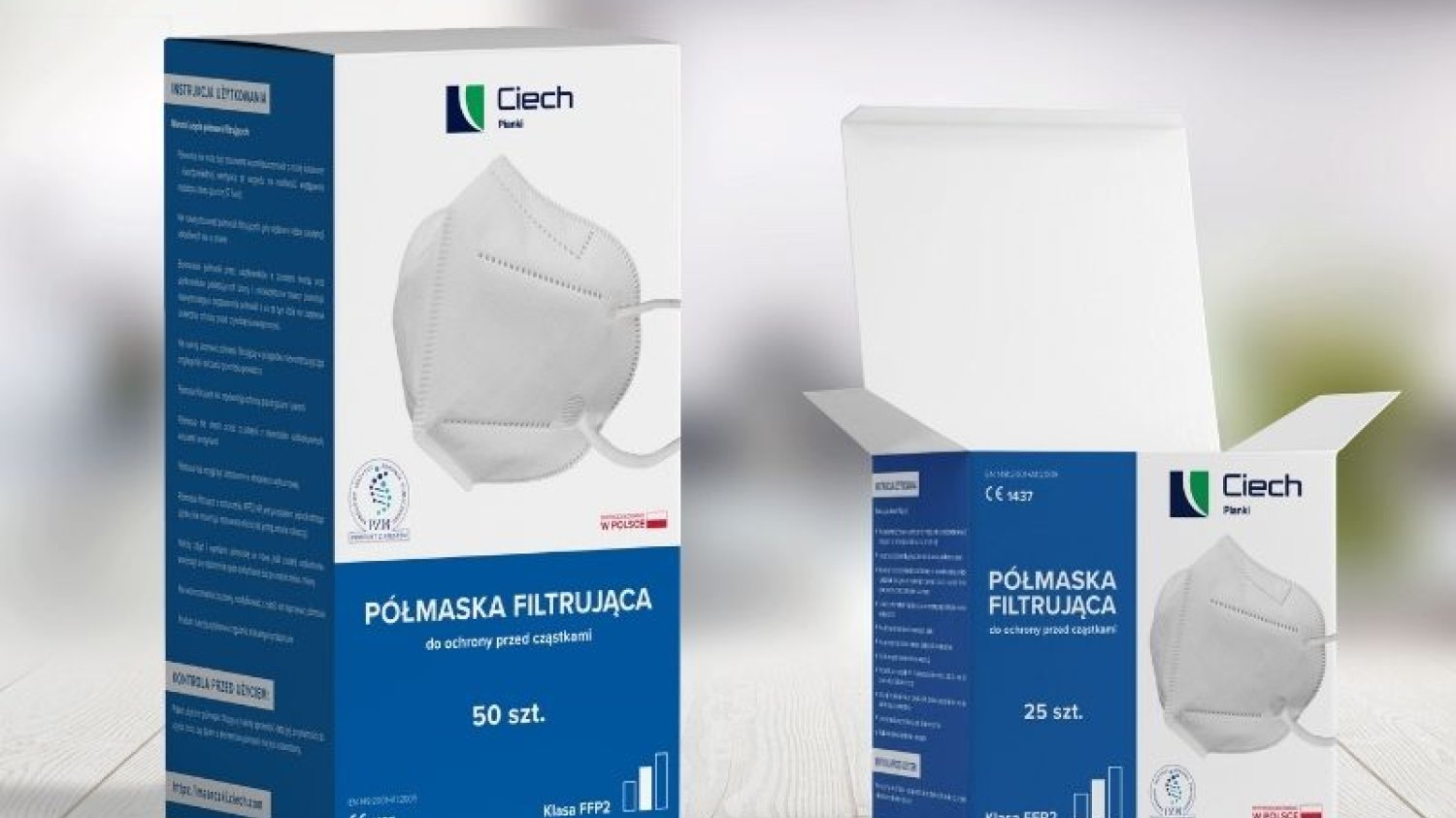 Maseczki ochronne Ciech przeznaczone są na rodzimy rynek.