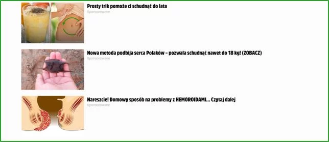 Reklamy środków na odchudzanie i inne dolegliwości znajdziemy wszędzie - prowadzą do podejrzanych stron