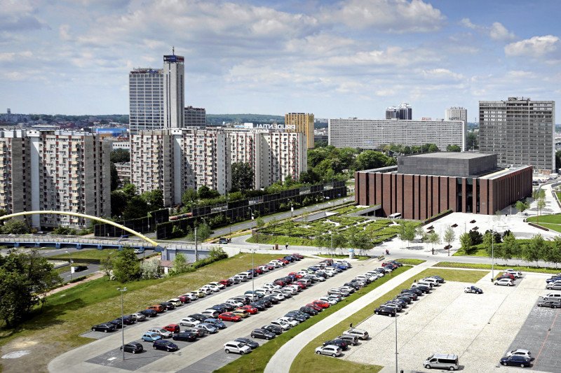 Panorama Katowic - stolicy Górnego Śląska. `