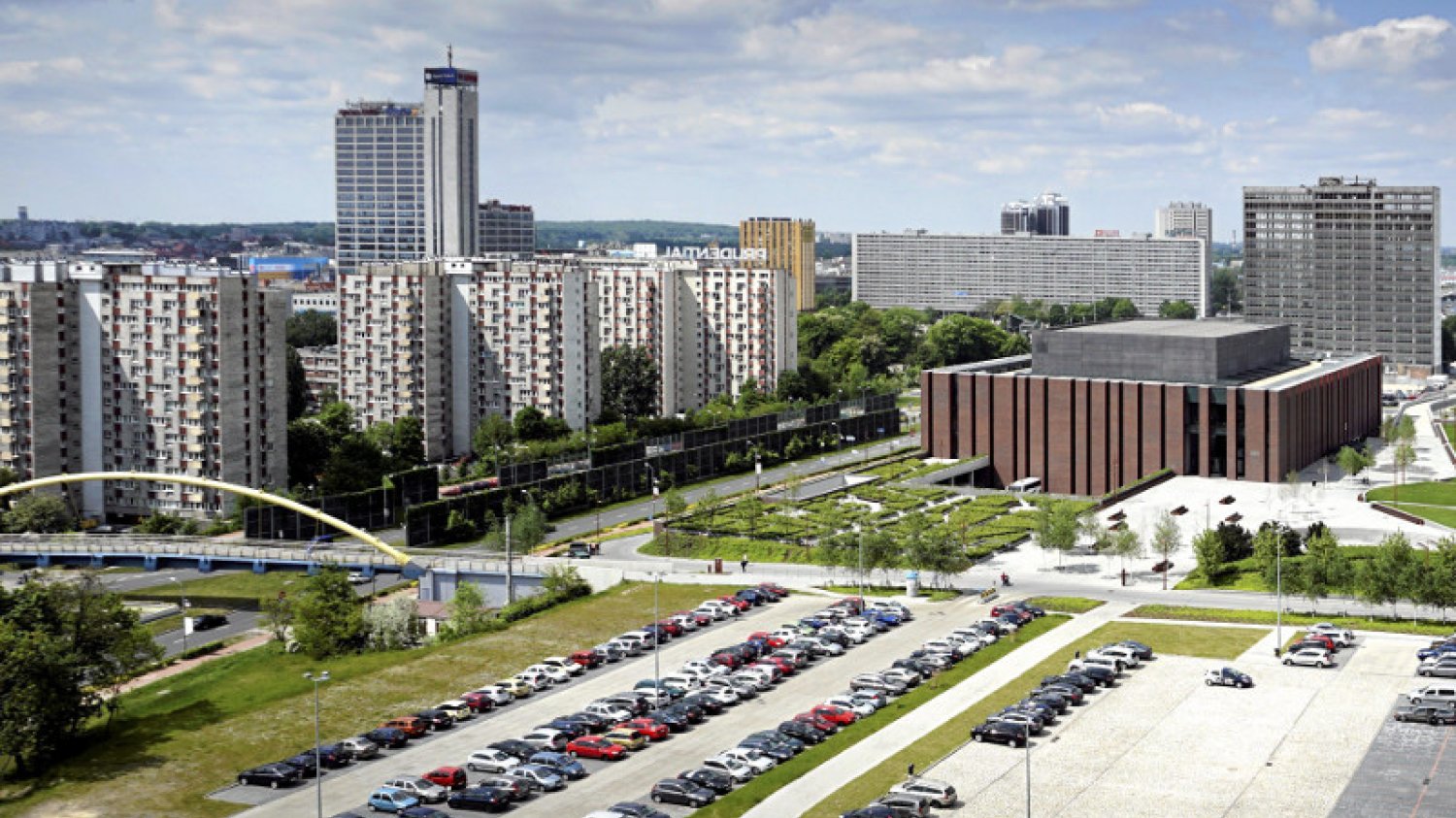 Panorama Katowic - stolicy Górnego Śląska. `