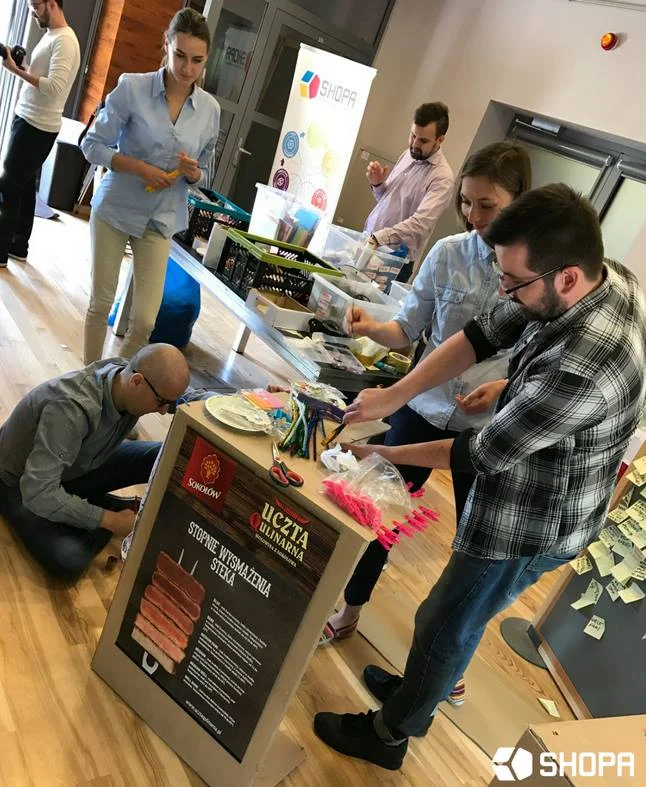 Warsztaty Design Thinking prowadzone dla firmy Sokołów S.A.