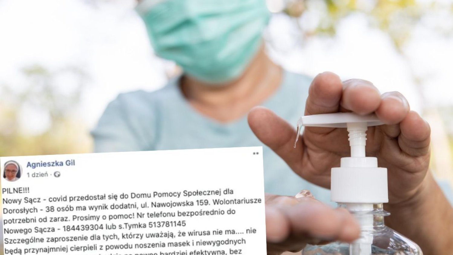 Siostra działająca na froncie walki z Covid-19 postanowiła pomysłowo wykorzystać pandemicznych sceptyków i negacjonistów. Niestety, zalała ją fala hejtu