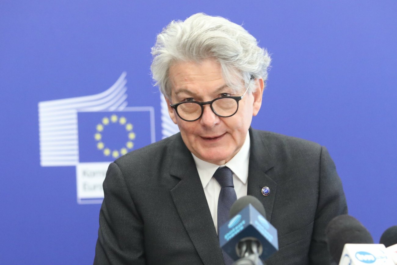 Unijny komisarz ds. rynku wewnętrznego Thierry Breton