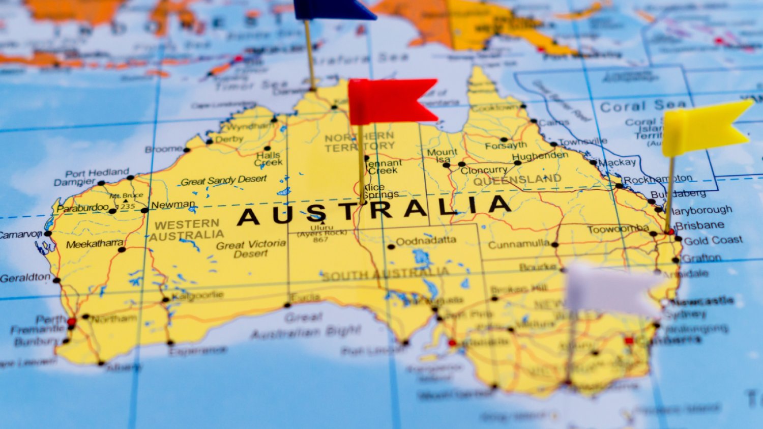 Australia na mapie świata.