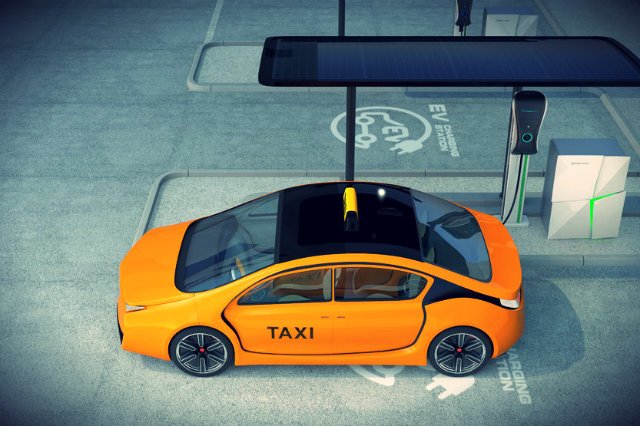 Elektryczna taksówka. Zdjęcie poglądowe.
