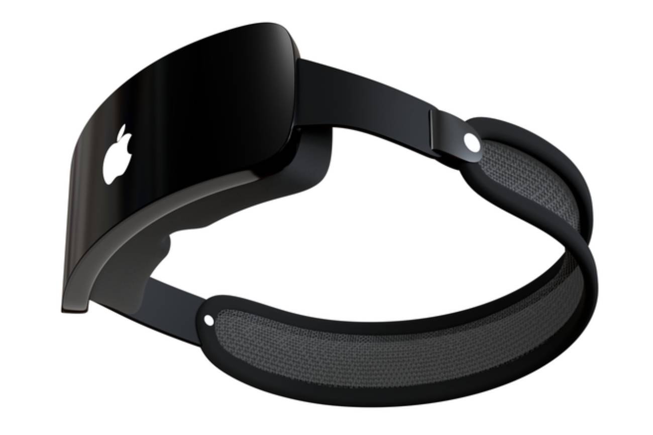 Grafika koncepcyjna, przedstawiająca jak może wyglądać headset Reality Pro.