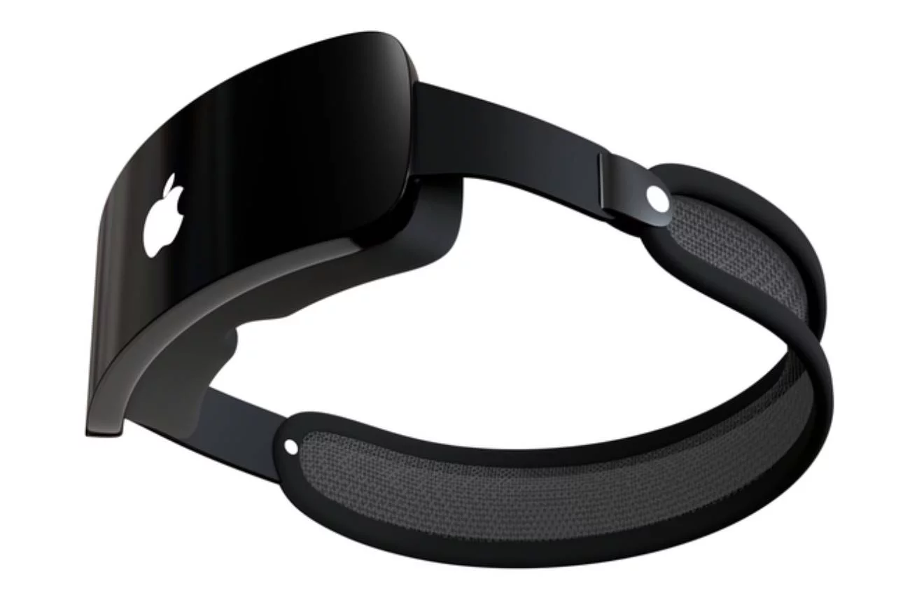 Grafika koncepcyjna, przedstawiająca jak może wyglądać headset Reality Pro.