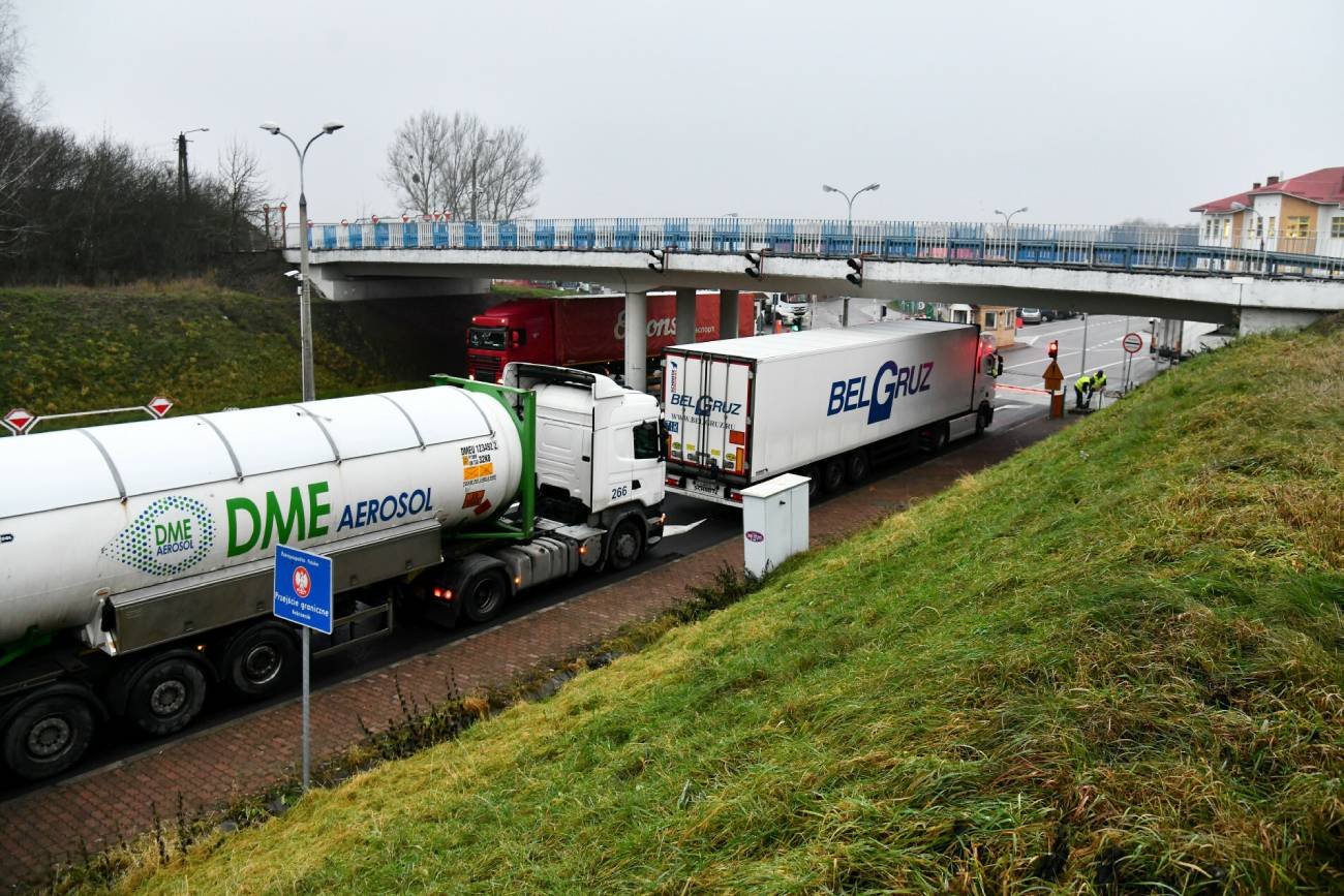 Polskie ciężarówki na Białorusi