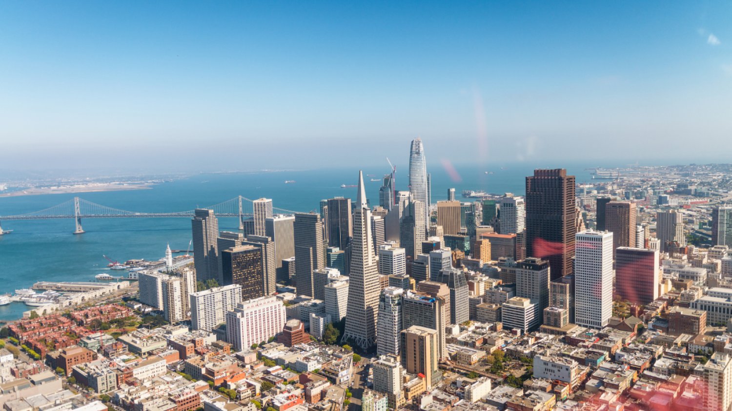 Widok z lotu ptaka na centrum San Francisco.