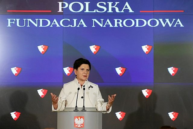 Premier Beata Szydlo oglasza powstanie Polskiej Fundacji Narodowej - lipiec 2016 r.