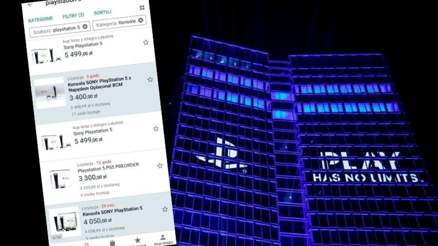 Ceny nowej konsoli na Allegro osiągają horrendalne ceny.
