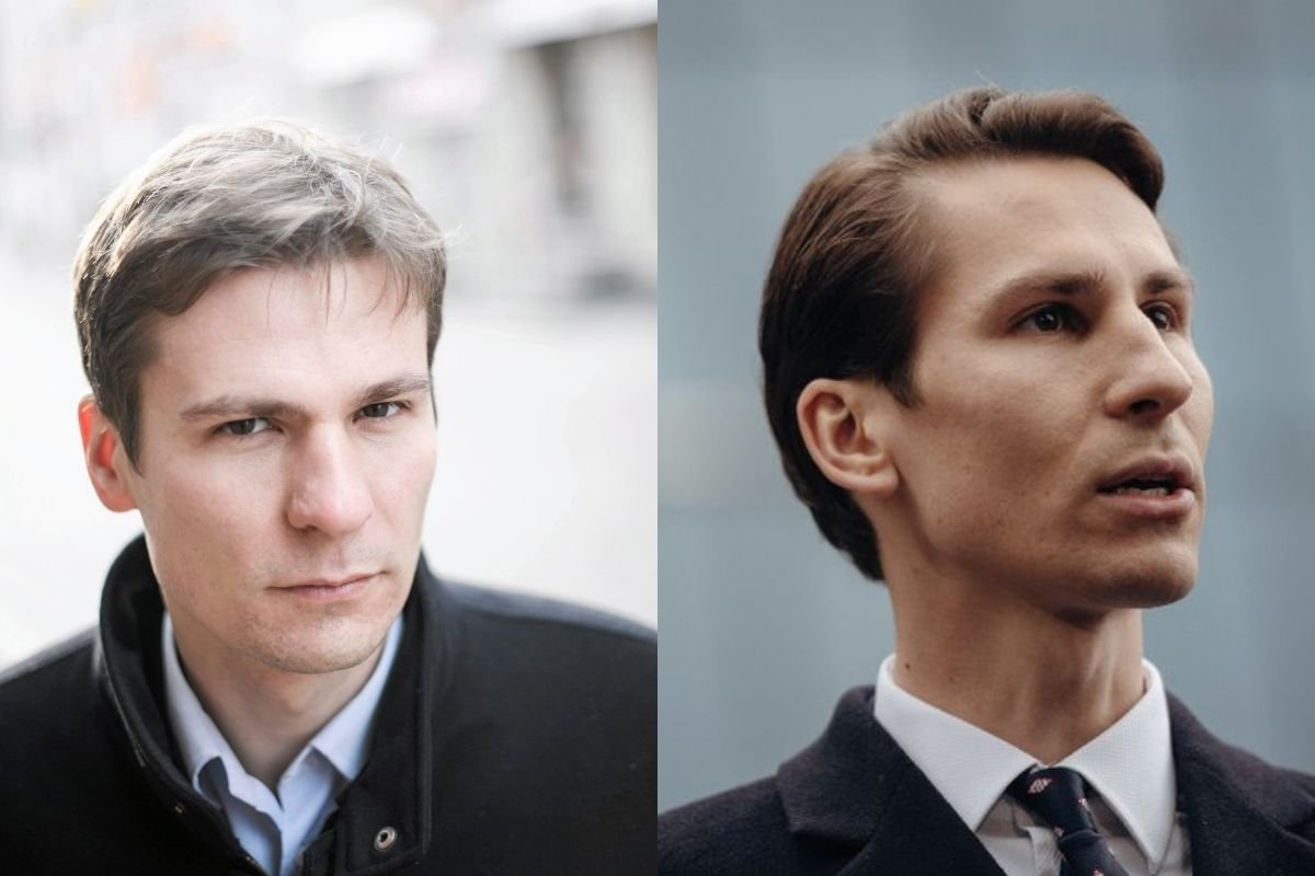 Jakub Płażyński (po lewej) to gdański adwokat, a jednocześnie brat Kacpra Płażyńskiego (po prawej), który kandydował w wyborach na prezydenta Gdańska z ramienia PiS.