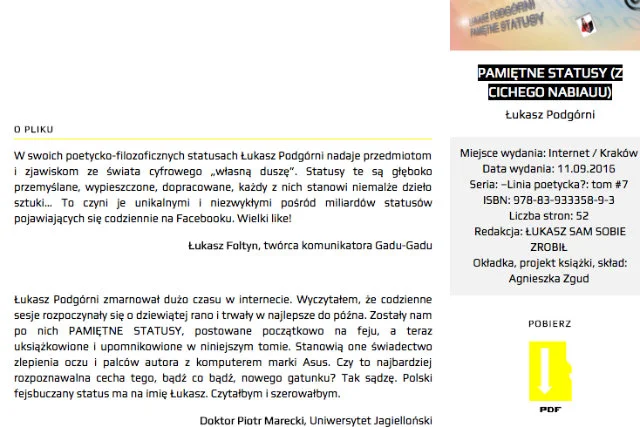 Do lektury zachęca nas nie byle kto