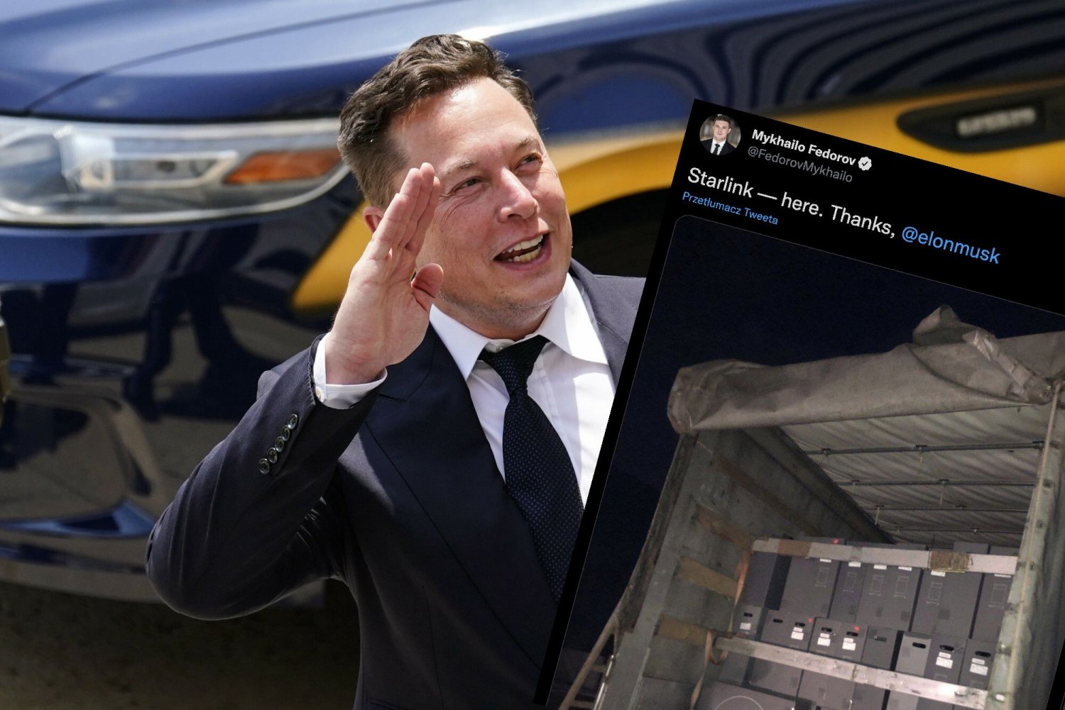 Starlinki dojechały na Ukrainę