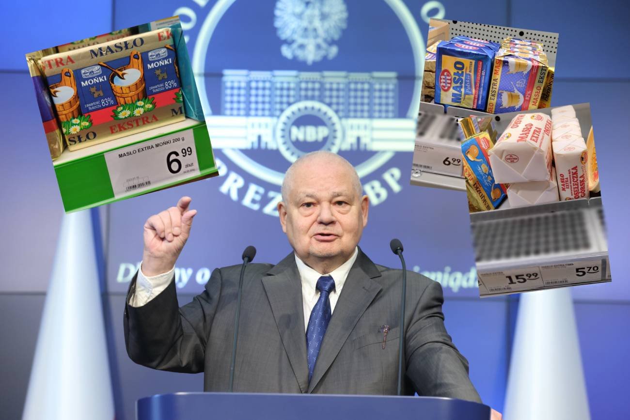 Prezes NBP powiedział, że znalazł masło w cenie 2,80 zł