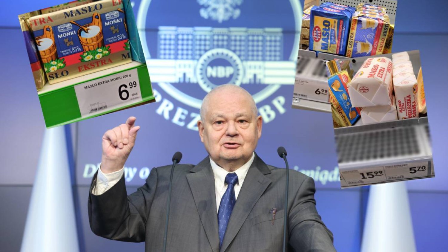 Prezes NBP powiedział, że znalazł masło w cenie 2,80 zł