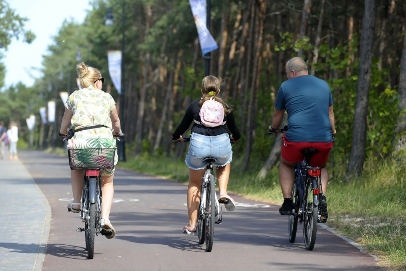 Rowerzyści.
