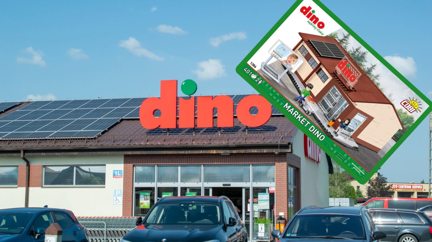 Sklep Dino i jego model z klocków. Do marketów trafił model od Cobi.
