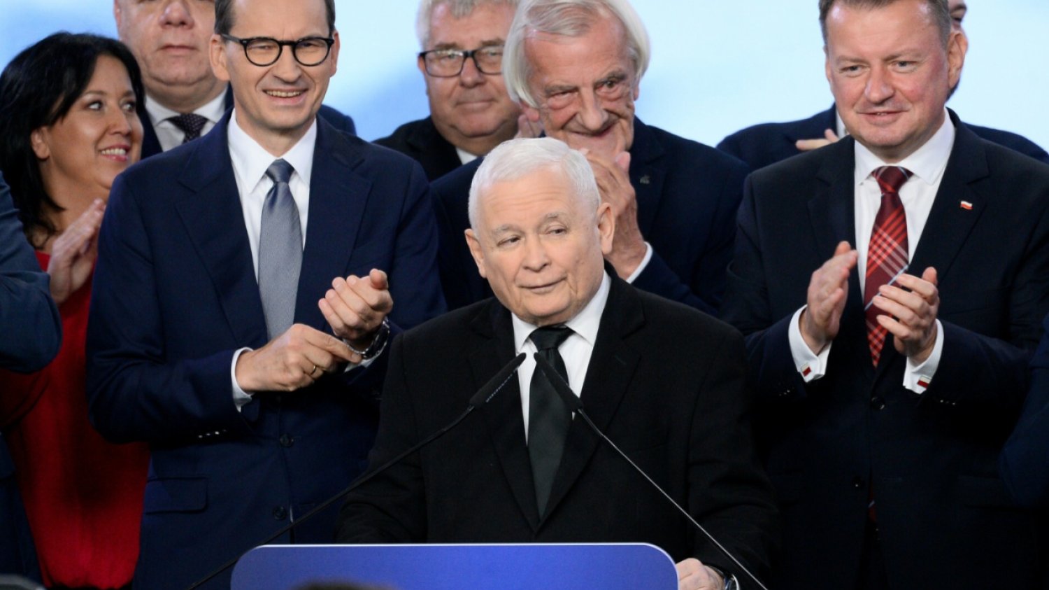 Mateusz Morawiecki, Ryszard Terlecki, Jarosław Kaczyński, Mariusz Błaszczak.
