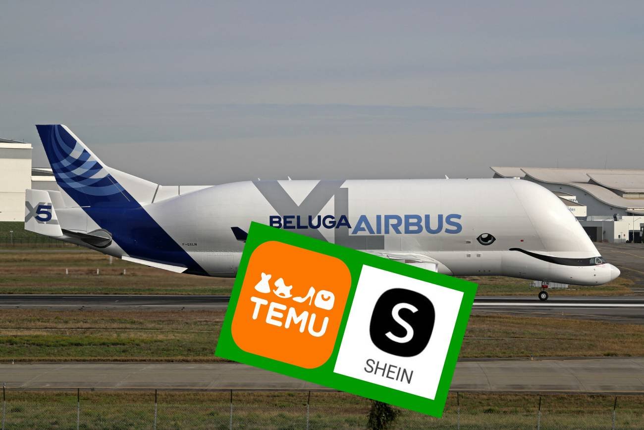 Temu i Shein dominują transport lotniczy.