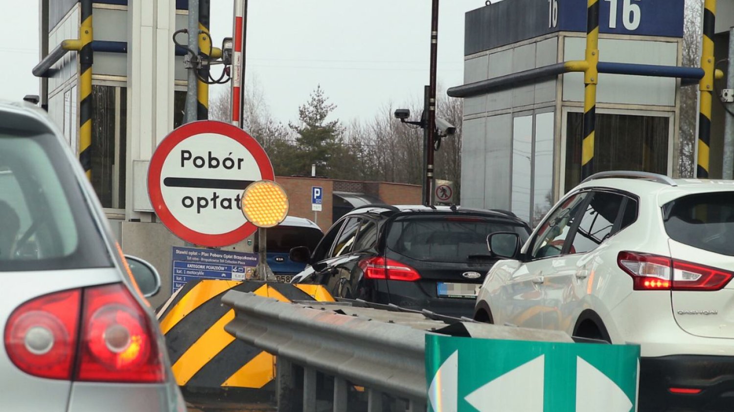 Punkt poboru opłat na autostradzie A4.