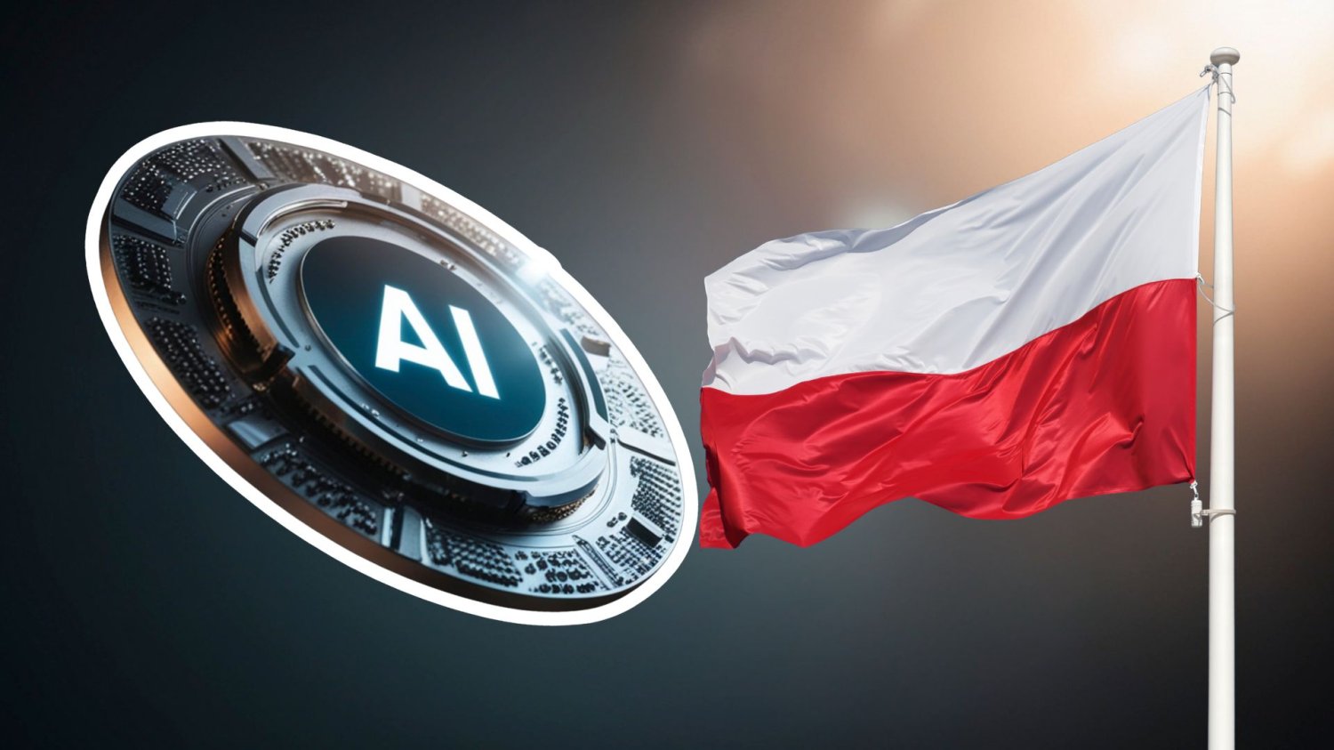 AI, flaga Polski.