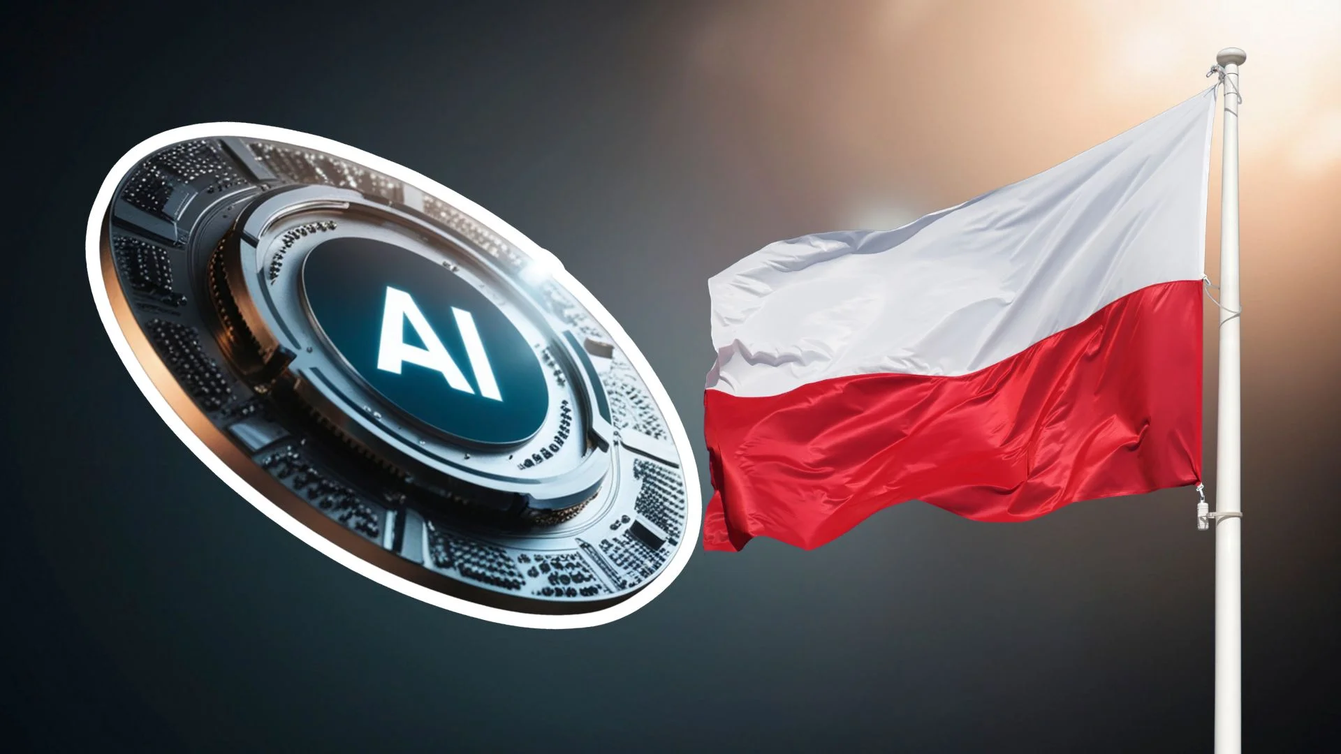 AI, flaga Polski.