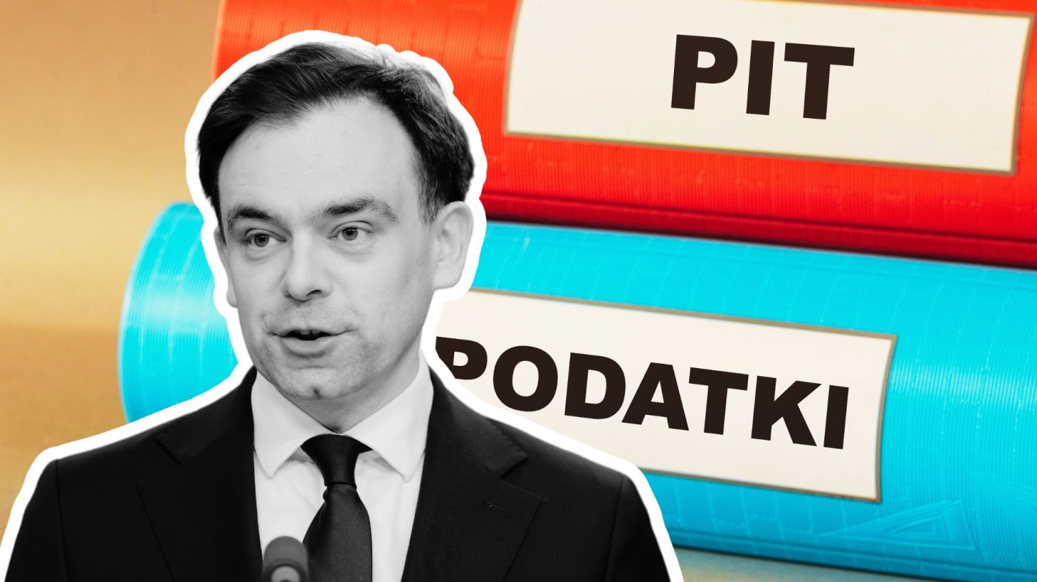 Koniec eldorado na B2B i darowizn aut w rodzinie. Rząd zrzuca podatkową bombę na samozatrudnionych minister finansów Andrzej Domański na tle skoroszytów z podatkami