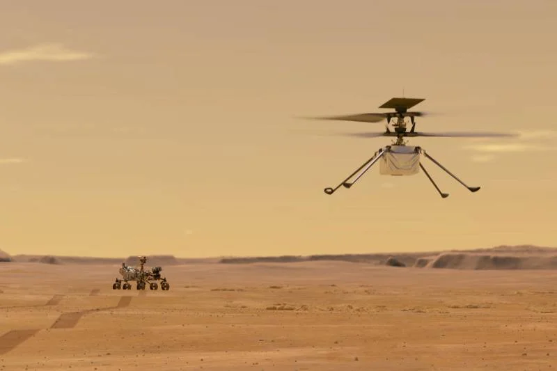 W niedzielę helikopter Ingenuity po raz trzeci wzbił się ponad powierzchnię Marsa.
