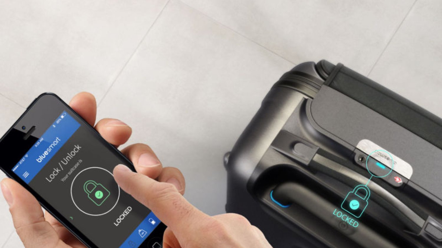 Jedna z opcji walizki Bluesmart – cyfrowy zamek.